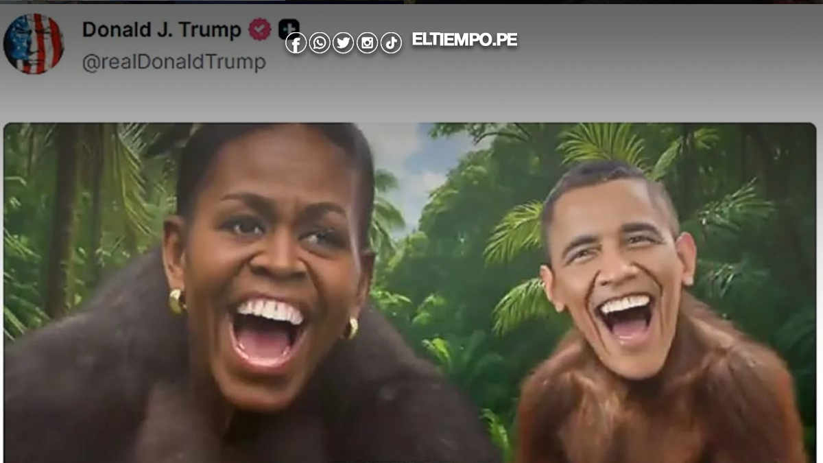 Trump difunde VIDEO donde representa a los Obama como monos