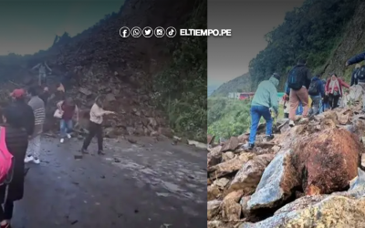 Derrumbe por lluvias bloquea la carretera Cusco–Quillabamba y deja vehículos varados