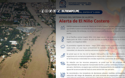 Enfen: El Niño Costero en Perú se mantendría activo hasta fin de año