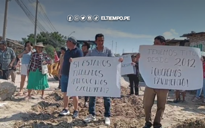 Castilla: Vecinos de la III etapa del asentamiento Tacalá protestan por no haber sido incluidos en obra de pavimentación