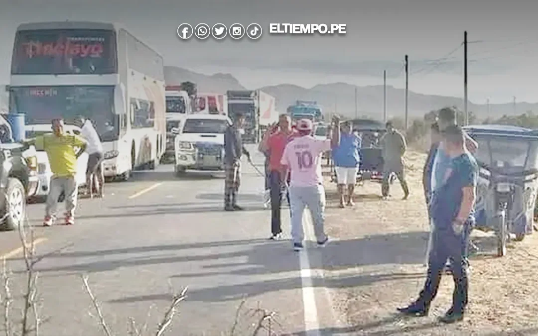 Pescadores de El Ñuro bloquean vía Panamericana por veda de mantarraya