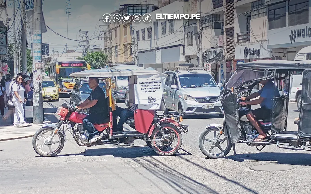 Mototaxis no respetan anillo vial y agravan caos en Piura