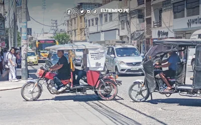 Mototaxis no respetan anillo vial y agravan caos en Piura