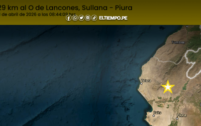 IGP: Sismo de magnitud 5.0 remeció Sullana