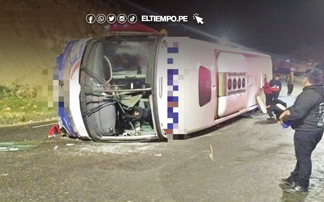 Ingeniero piurano queda herido tras volcadura de un bus Ecuador