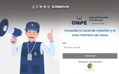 Link para conocer tu lugar de votación en segunda vuelta: Consulta aquí