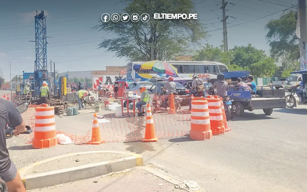 Trabajos en óvalo Cáceres generan congestión: piden mayor presencia policial