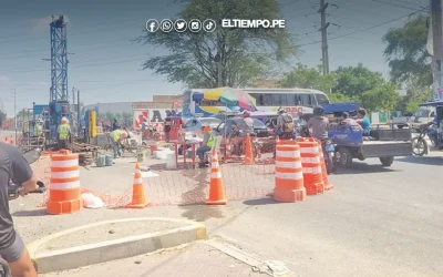 Trabajos en óvalo Cáceres generan congestión: piden mayor presencia policial