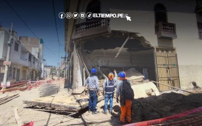 Colapso parcial de casona histórica en el Centro de Piura enciende alerta por riesgo estructural